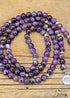 Amethyst Mala Beads 108 Lotus Necklace